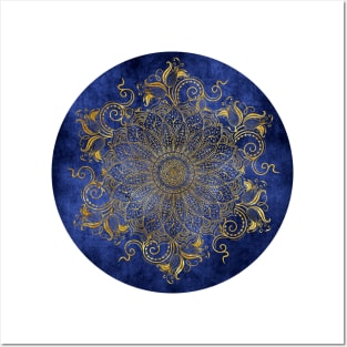 Mandala Deep Blue Posters and Art